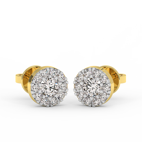 18K Gold Diamond Earrings