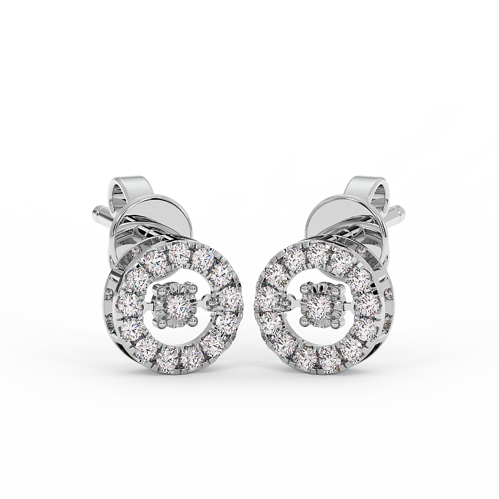 18K Gold Dancing Diamonds Earrings
