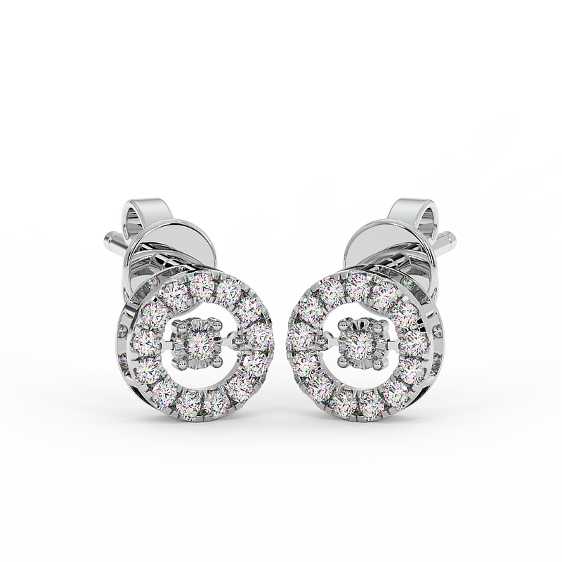 18K Gold Dancing Diamonds Earrings