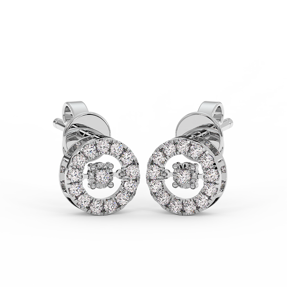 18K Gold Dancing Diamonds Earrings