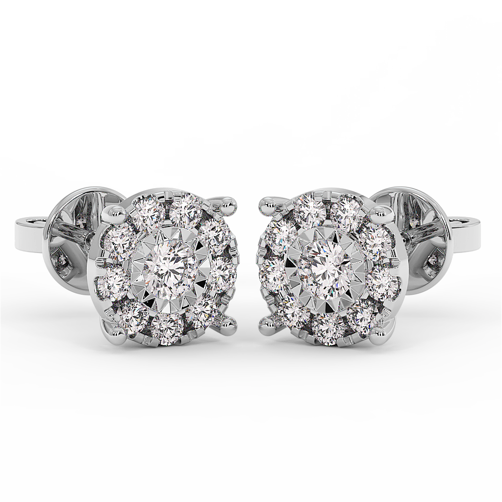18K Gold Diamond Earrings