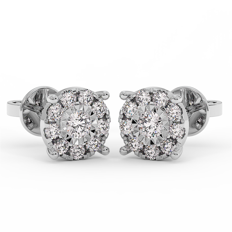18K Gold Diamond Earrings