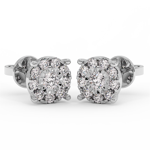 18K Gold Diamond Earrings