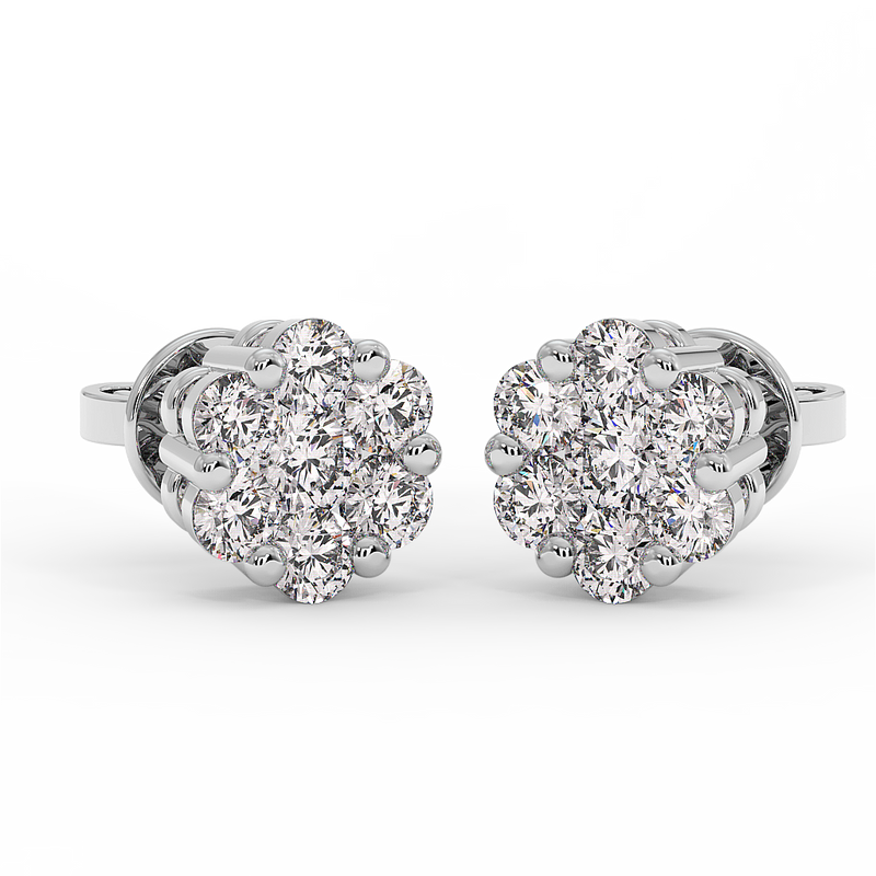 18K Gold Diamond Earrings
