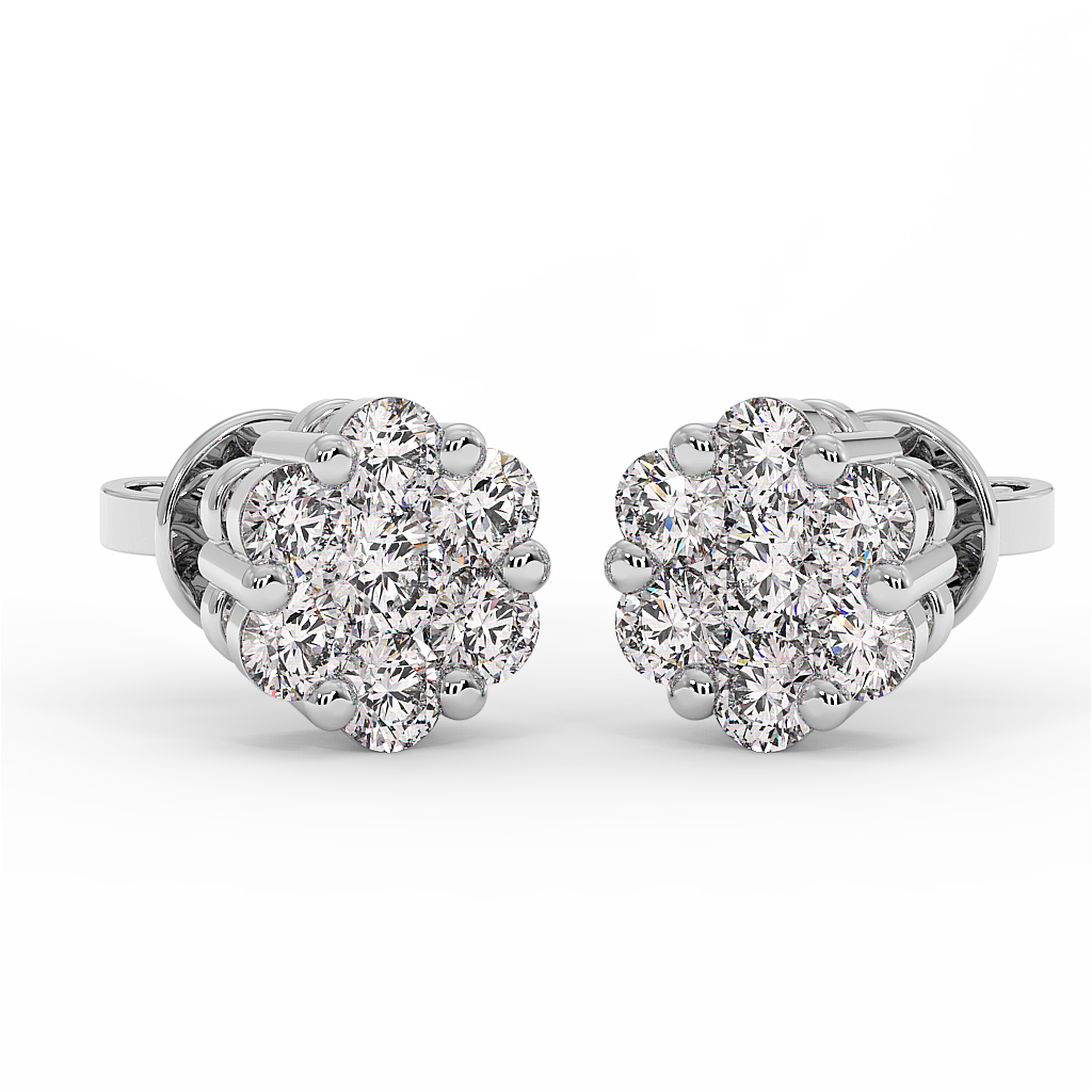 18K Gold Diamond Earrings