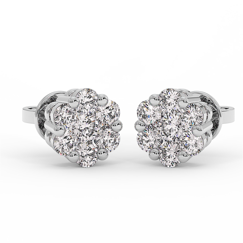 18K Gold Diamond Earrings