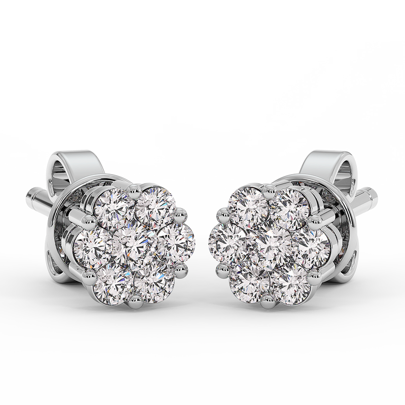 18K Gold Diamond Earrings