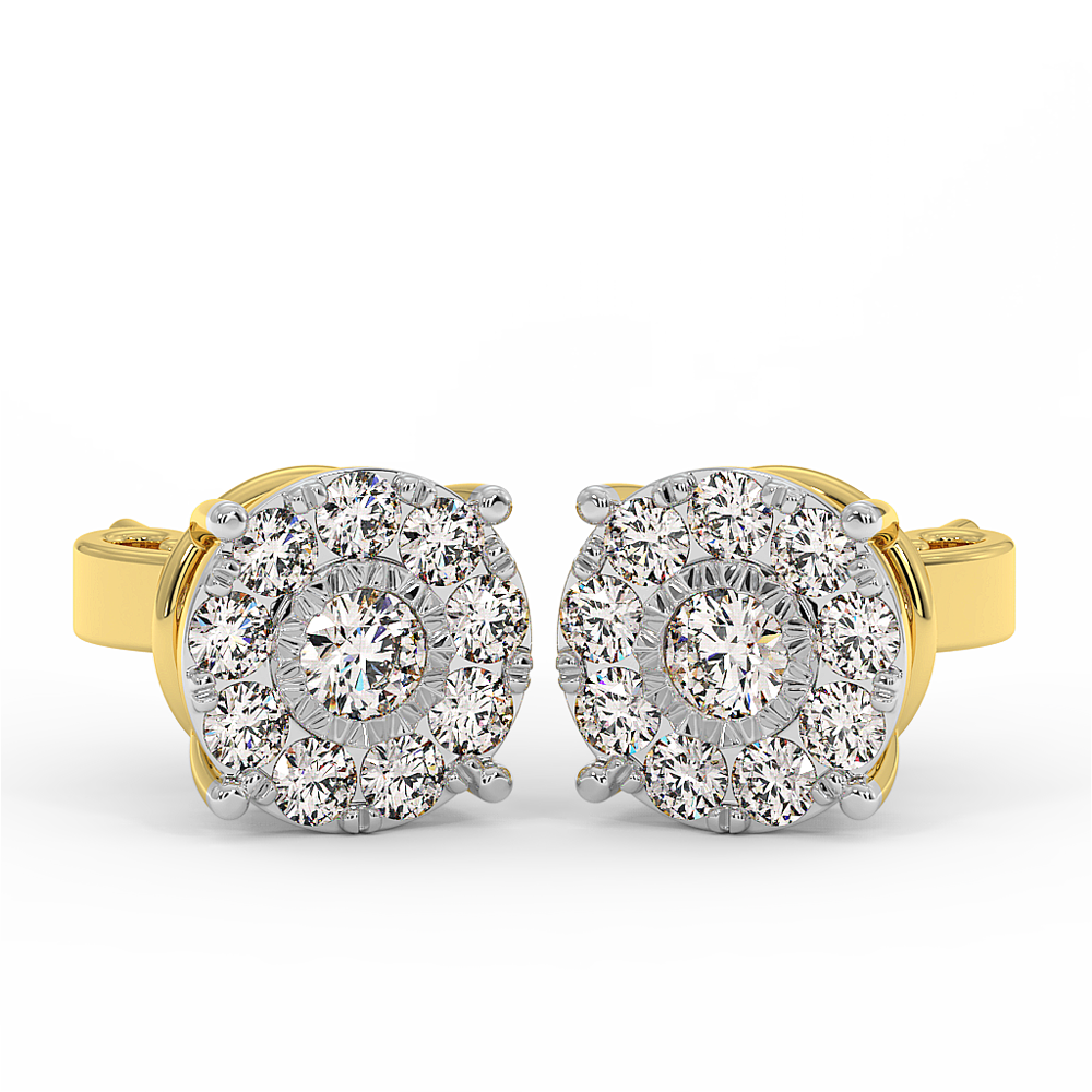 18K Gold Diamond Earrings
