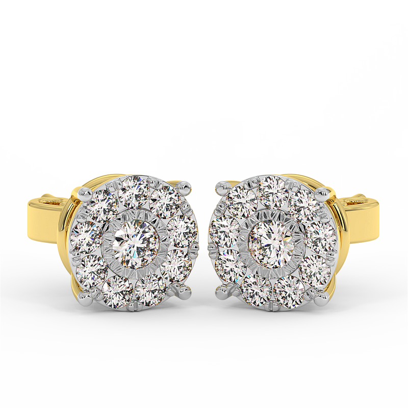 18K Gold Diamond Earrings