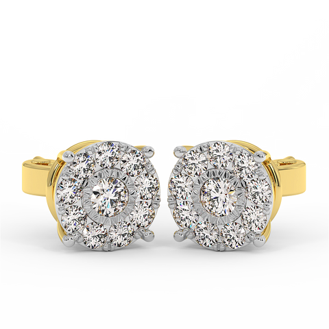 18K Gold Diamond Earrings