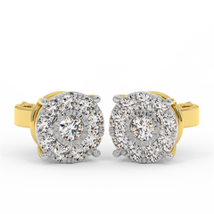 18K Gold Diamond Earrings