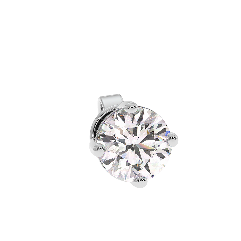 18K Gold Solitaire Diamond Stud Earrings