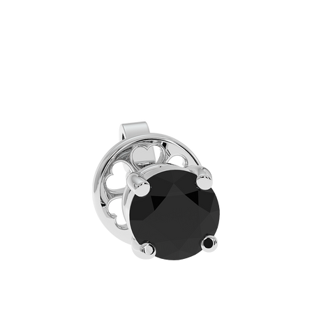 18K Gold Black Diamond Earrings