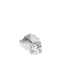 18K Gold Solitaire Diamond Stud Earrings