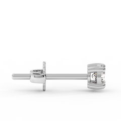 18K Gold Solitaire Diamond Stud Earrings