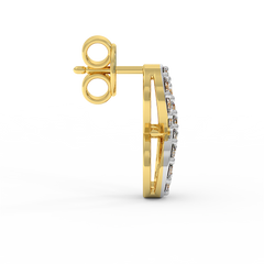 18K Gold Infinity Diamond Stud Earrings