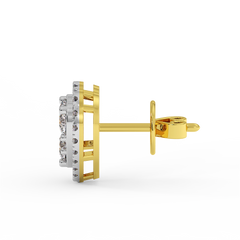 18K Gold Diamond Earrings