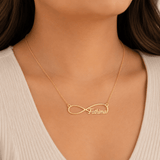 Personalized Infinity Name Necklace in 18K Gold