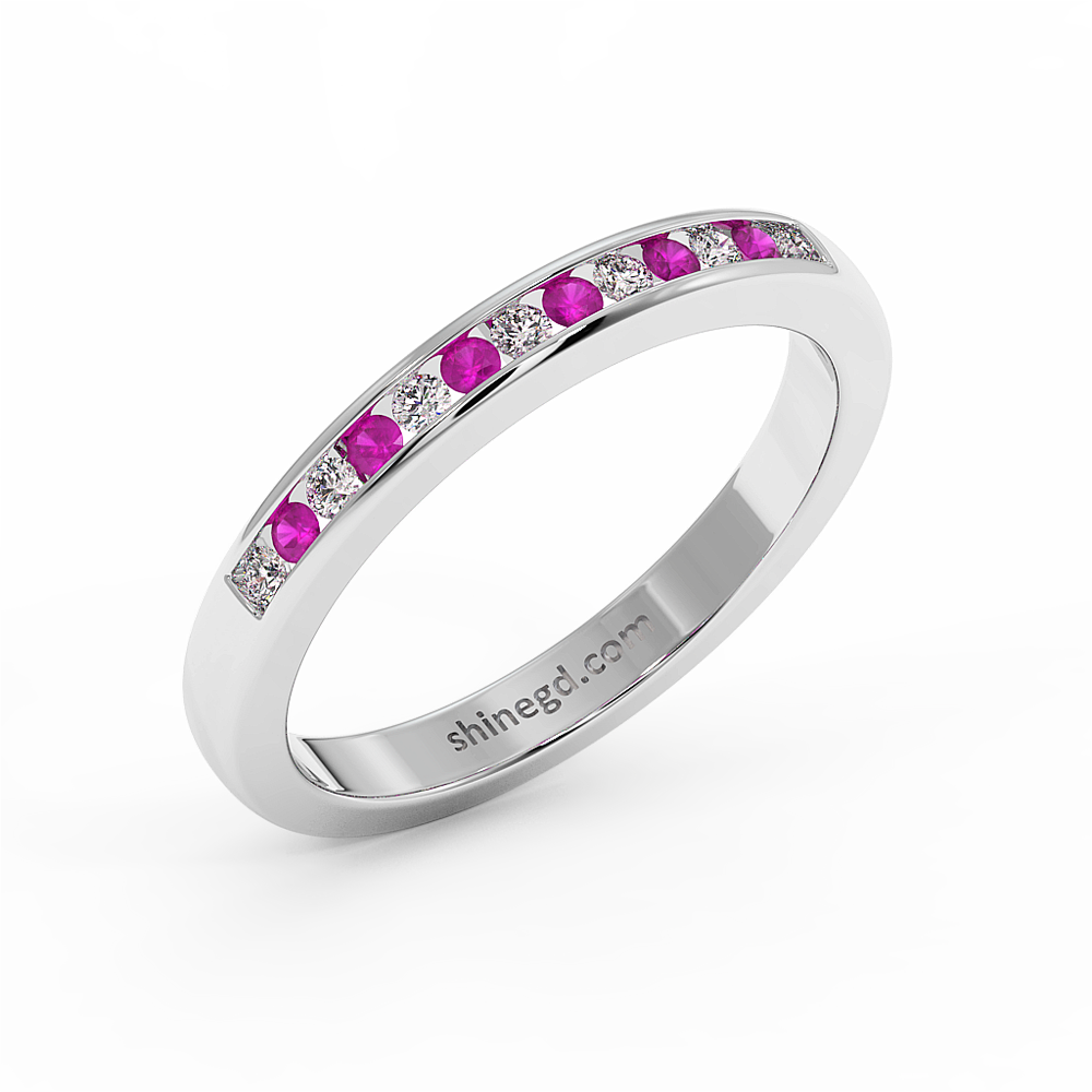 18K Gold Diamond Ruby Ring