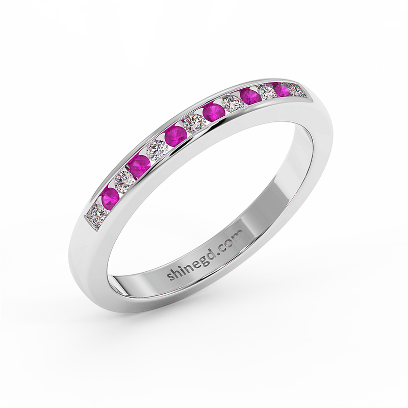 18K Gold Diamond Ruby Ring