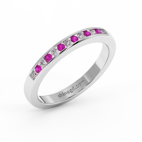 18K Gold Diamond Ruby Ring