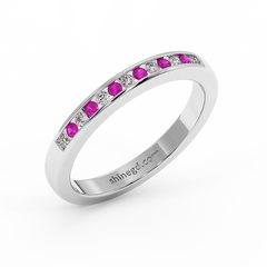 18K Gold Diamond Ruby Ring