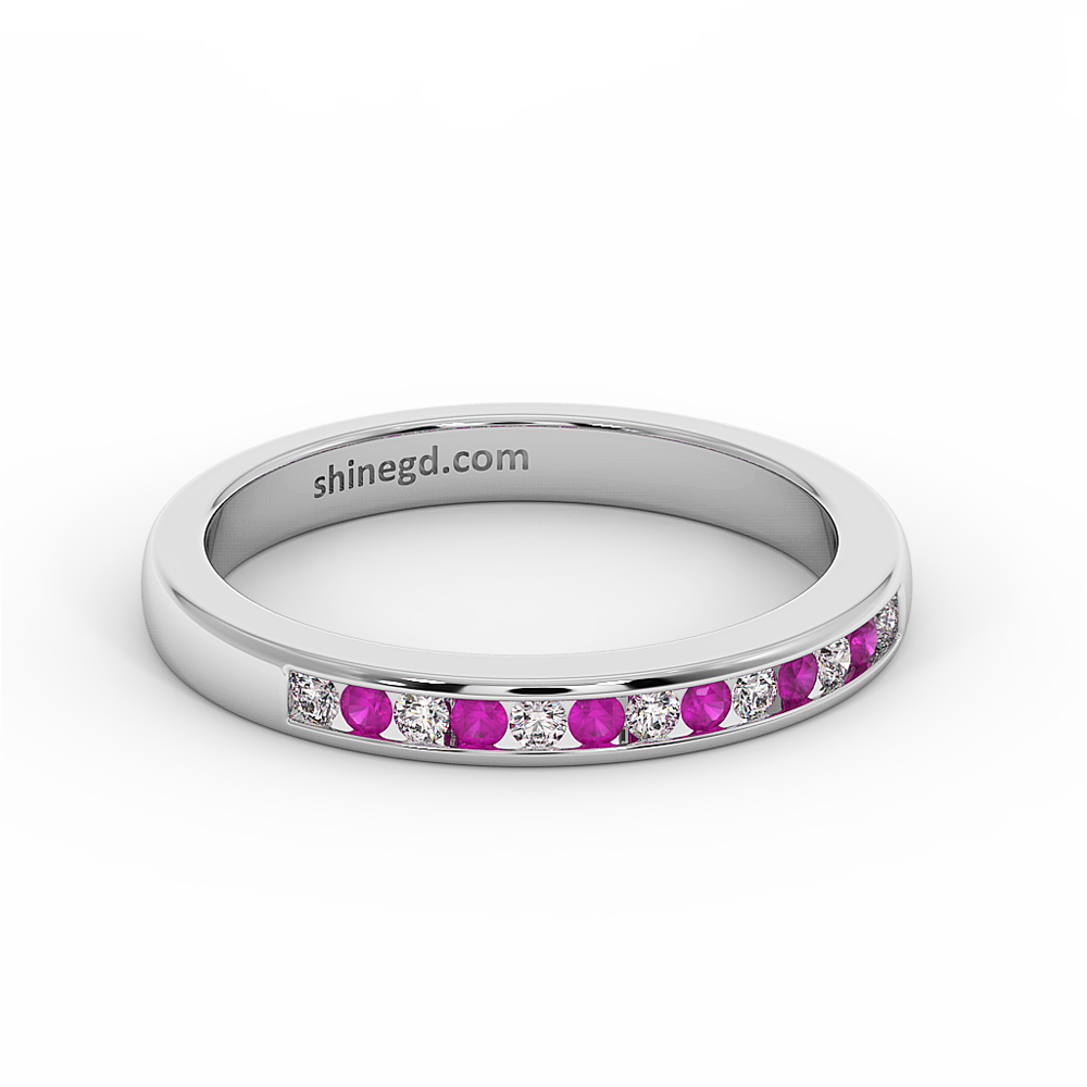18K Gold Diamond Ruby Ring