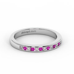 18K Gold Diamond Ruby Ring