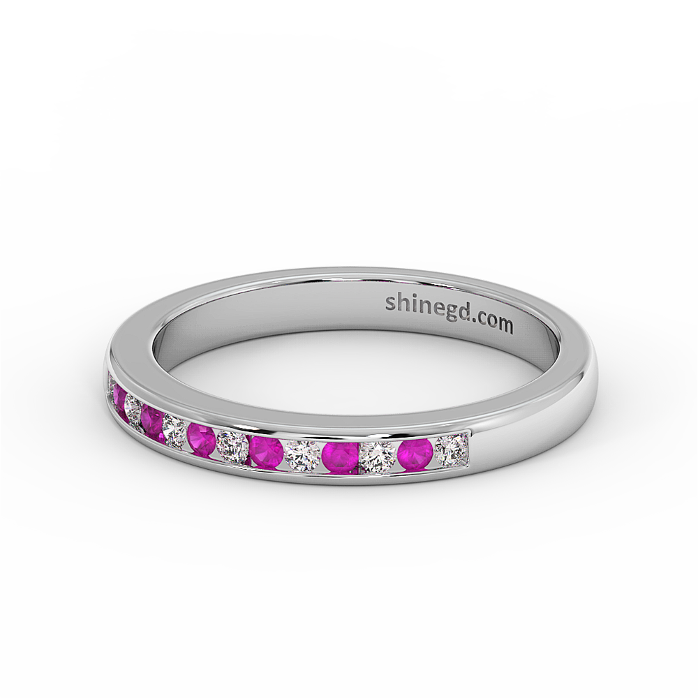 18K Gold Diamond Ruby Ring