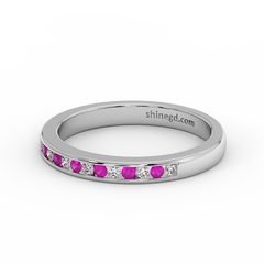 18K Gold Diamond Ruby Ring