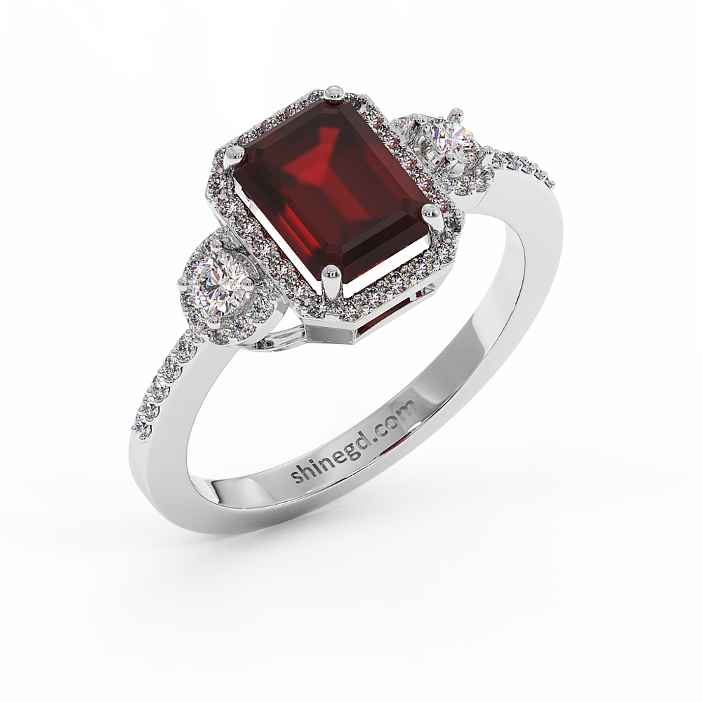18K Gold Diamond Ruby Ring