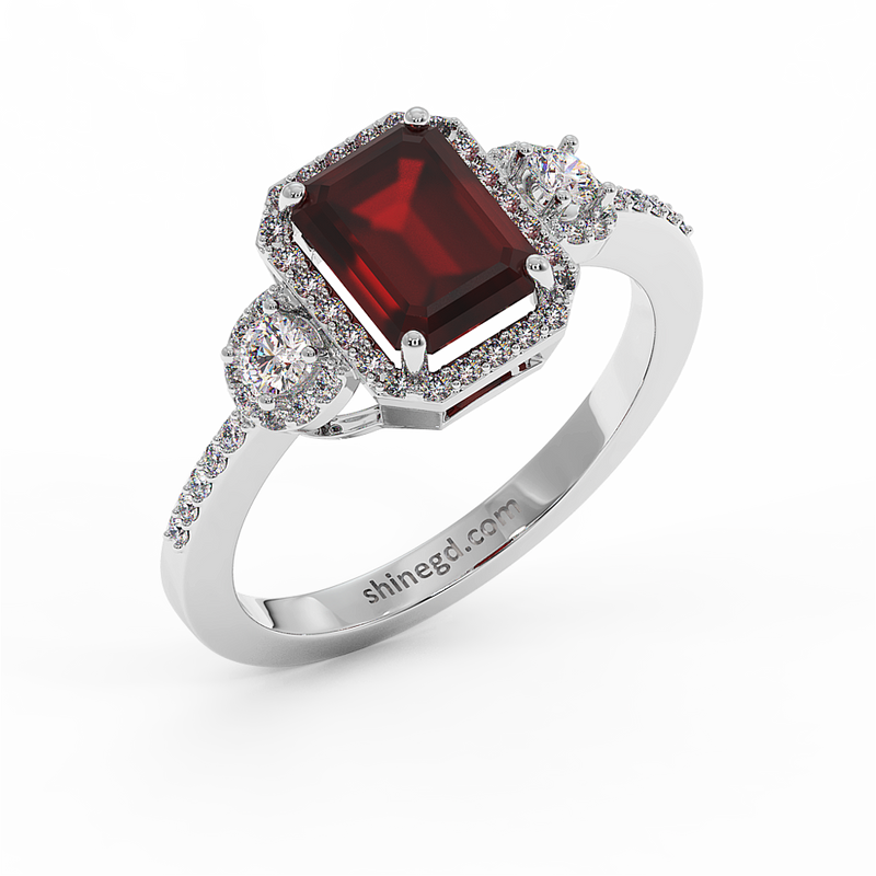 18K Gold Diamond Ruby Ring