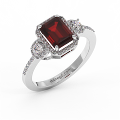 18K Gold Diamond Ruby Ring