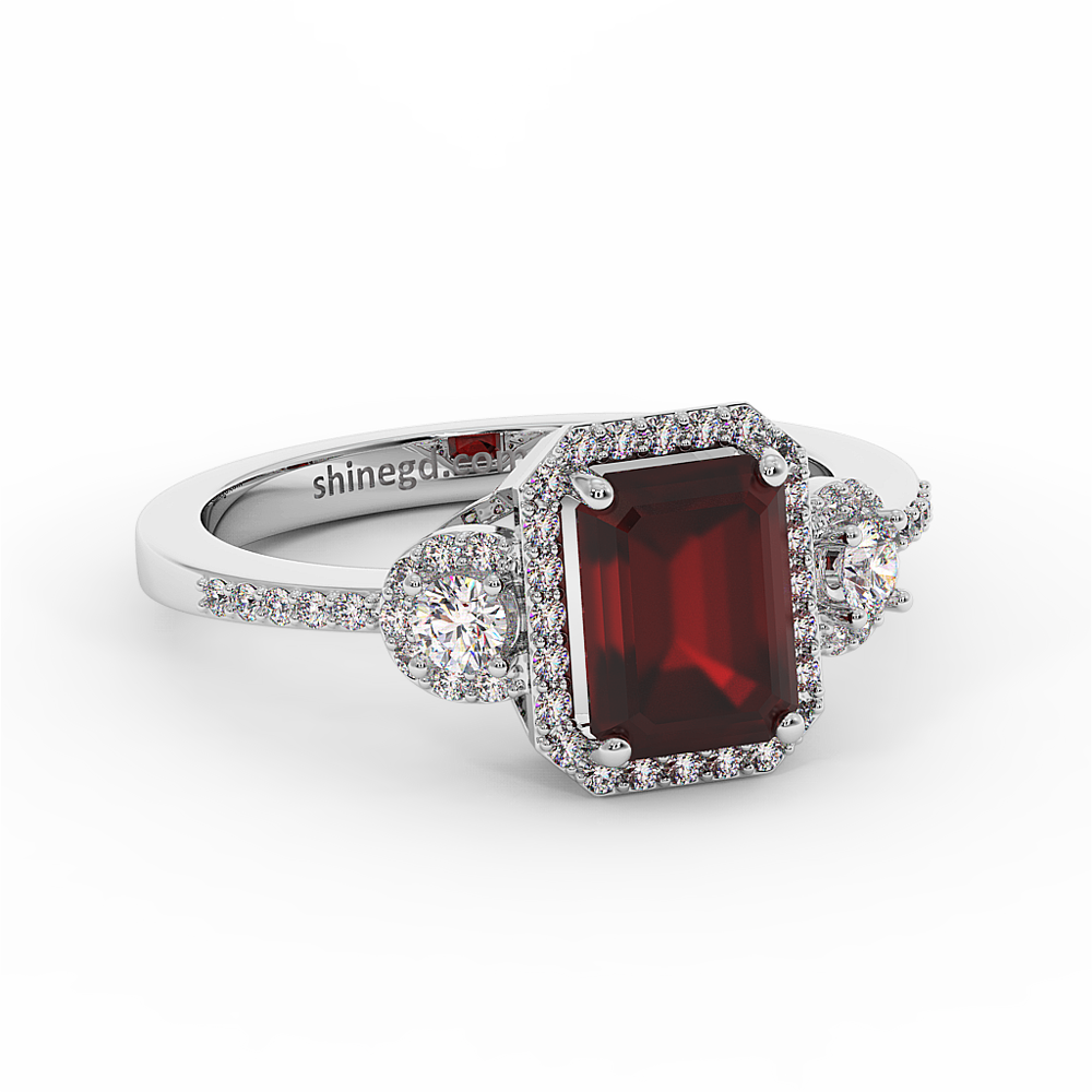 18K Gold Diamond Ruby Ring