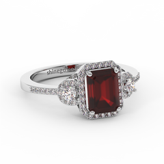 18K Gold Diamond Ruby Ring