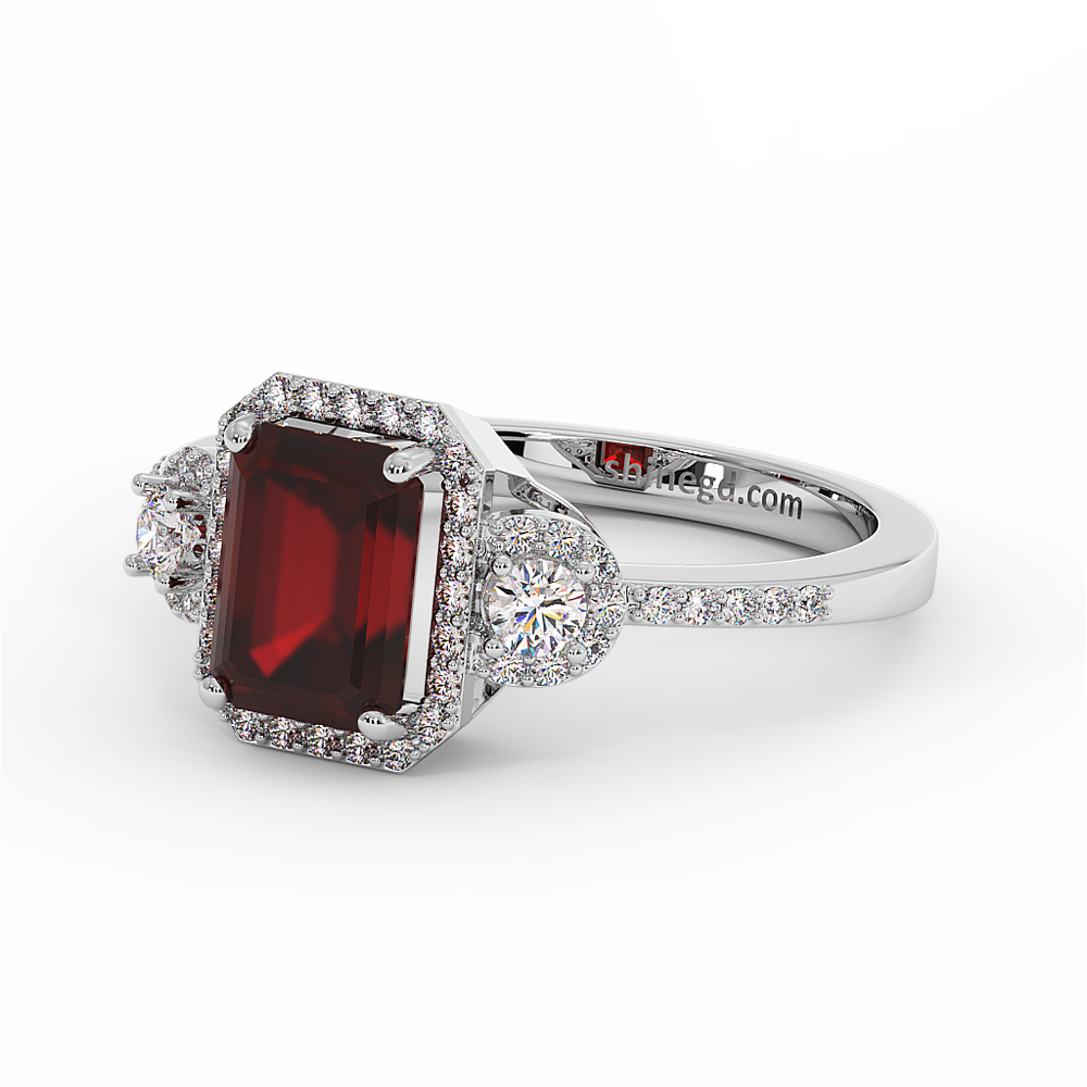 18K Gold Diamond Ruby Ring
