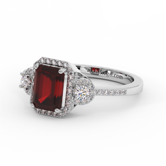 18K Gold Diamond Ruby Ring