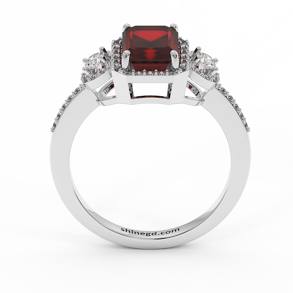 18K Gold Diamond Ruby Ring
