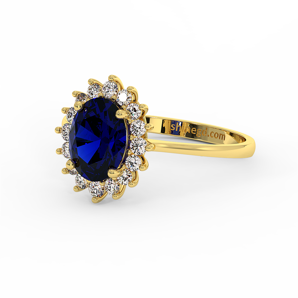 18K Gold Diamond Sapphire Ring
