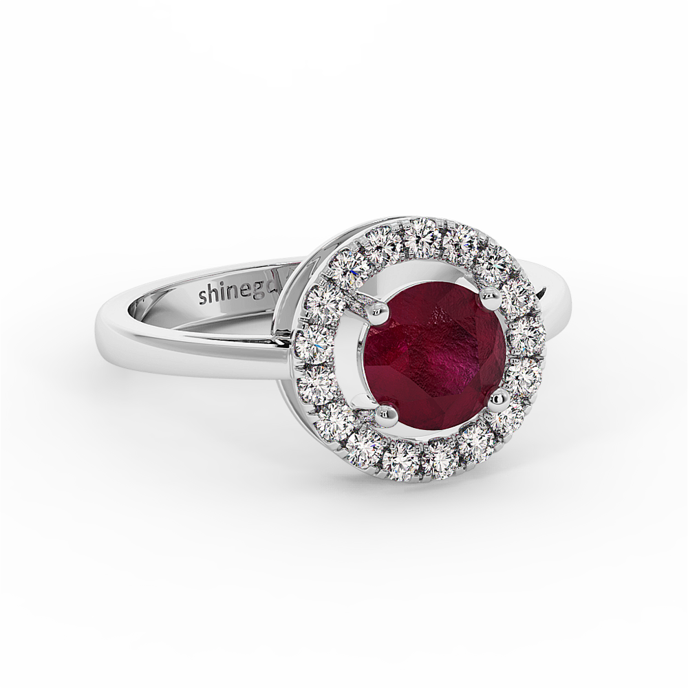 18K Gold Diamond Ruby Ring