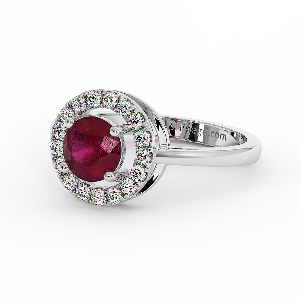 18K Gold Diamond Ruby Ring