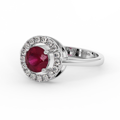 18K Gold Diamond Ruby Ring
