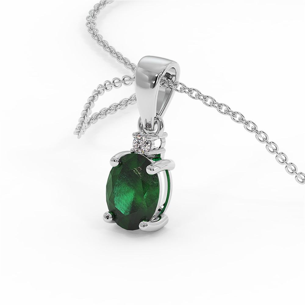 18K Gold Diamond Emerald Set