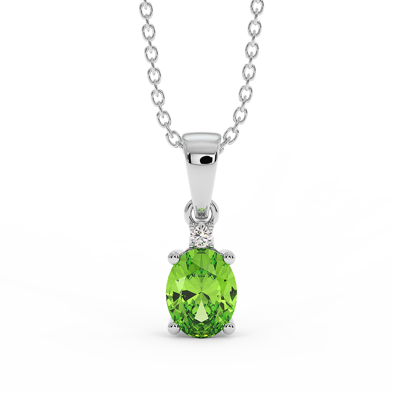 18K Gold Diamond Peridot Set