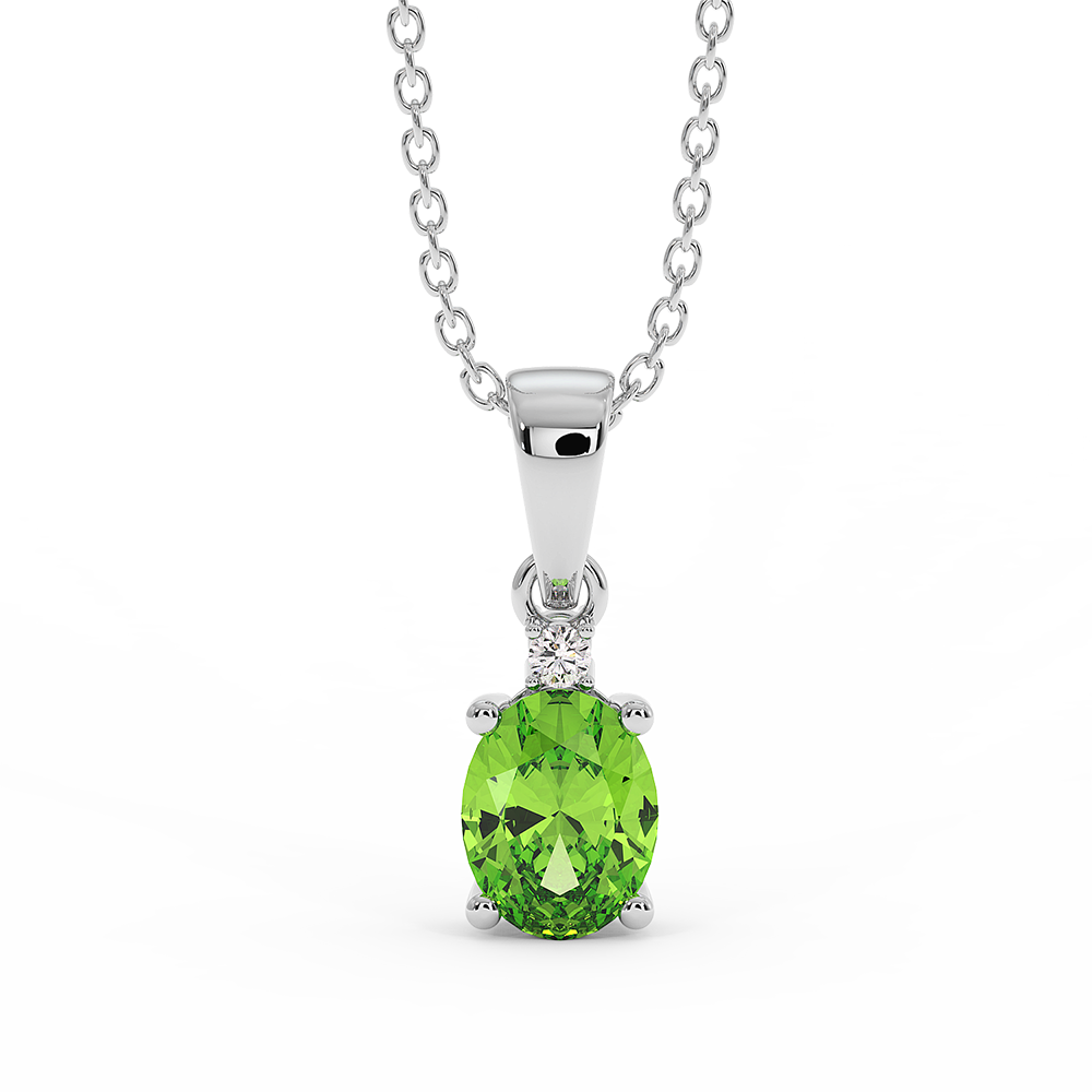 18K Gold Diamond Peridot Set