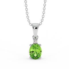 18K Gold Diamond Peridot Set