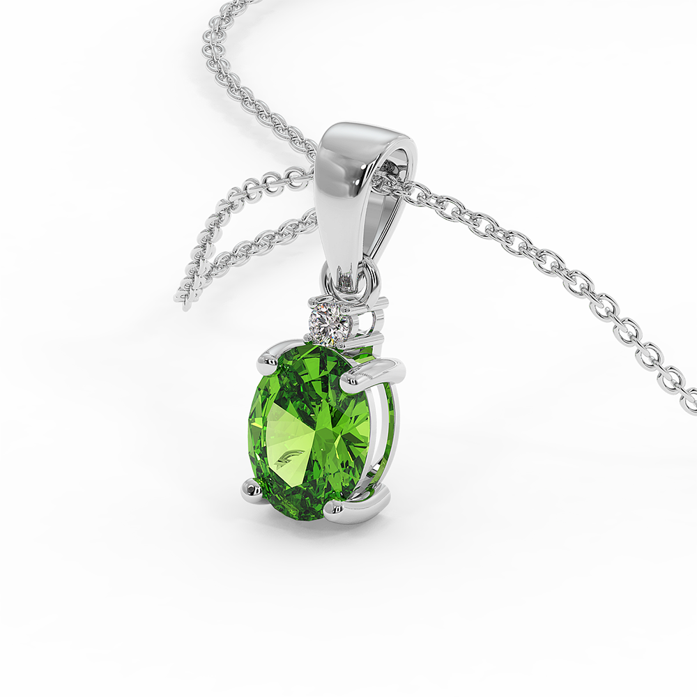 18K Gold Diamond Peridot Set