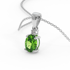18K Gold Diamond Peridot Set