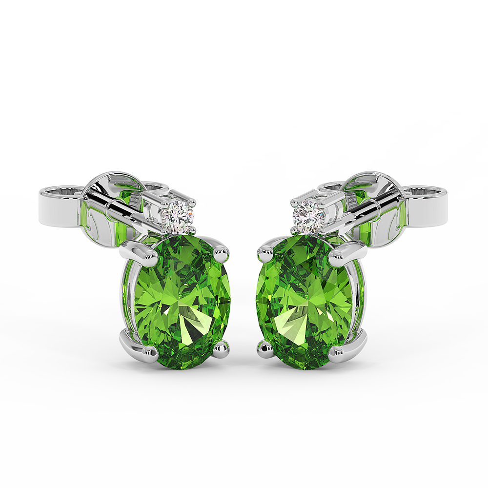 18K Gold Diamond Peridot Set