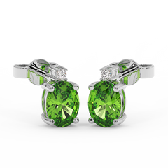 18K Gold Diamond Peridot Set